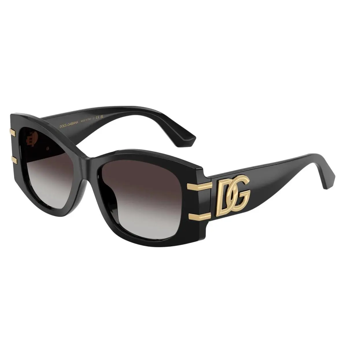 Prada Dolce Gabbana DG 4501 Black Gold/grey Shaded 501/8G Sunglasses