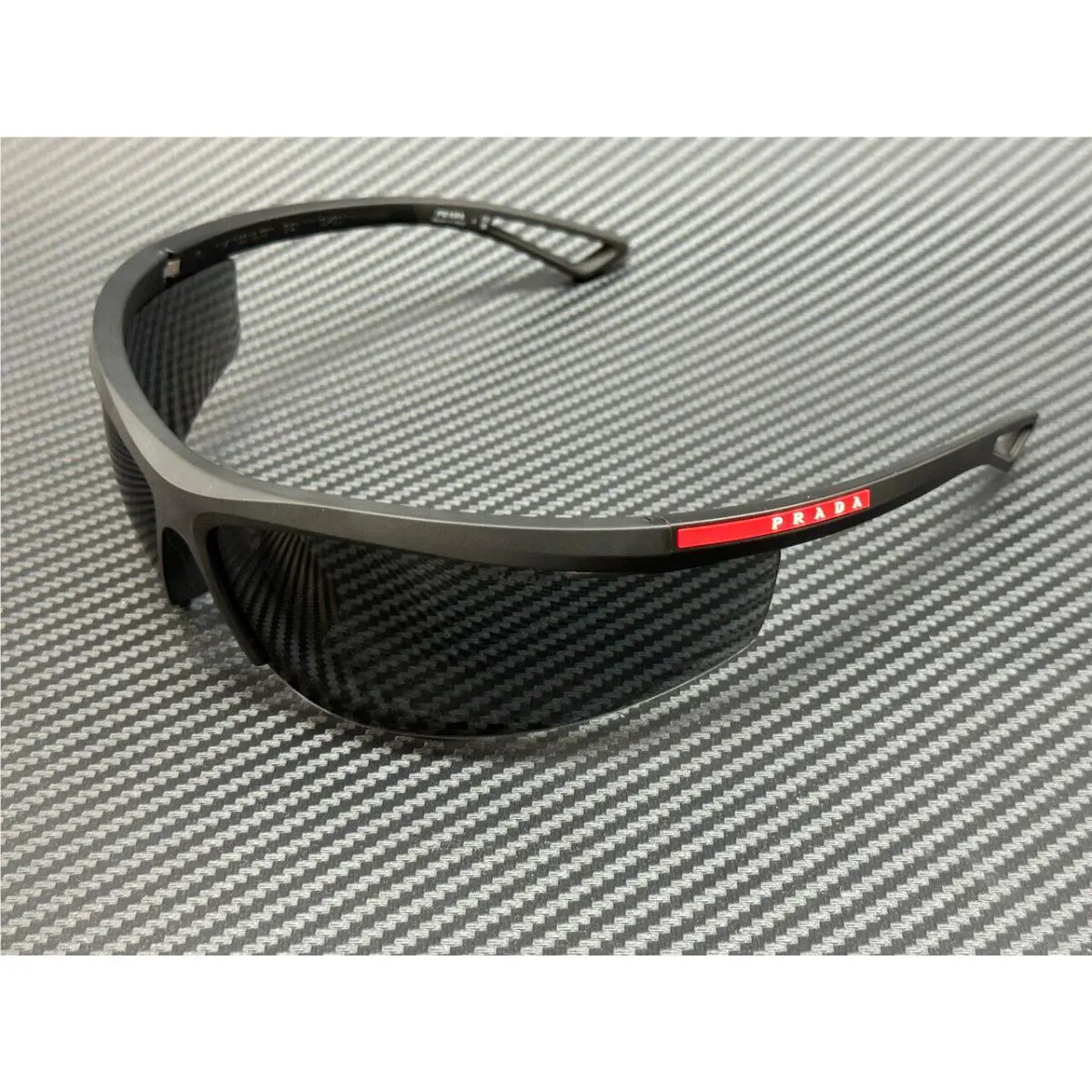 Prada Linea Rossa PS A02S 1BO5S0 Black Grey Men`s 96 mm Sunglasses