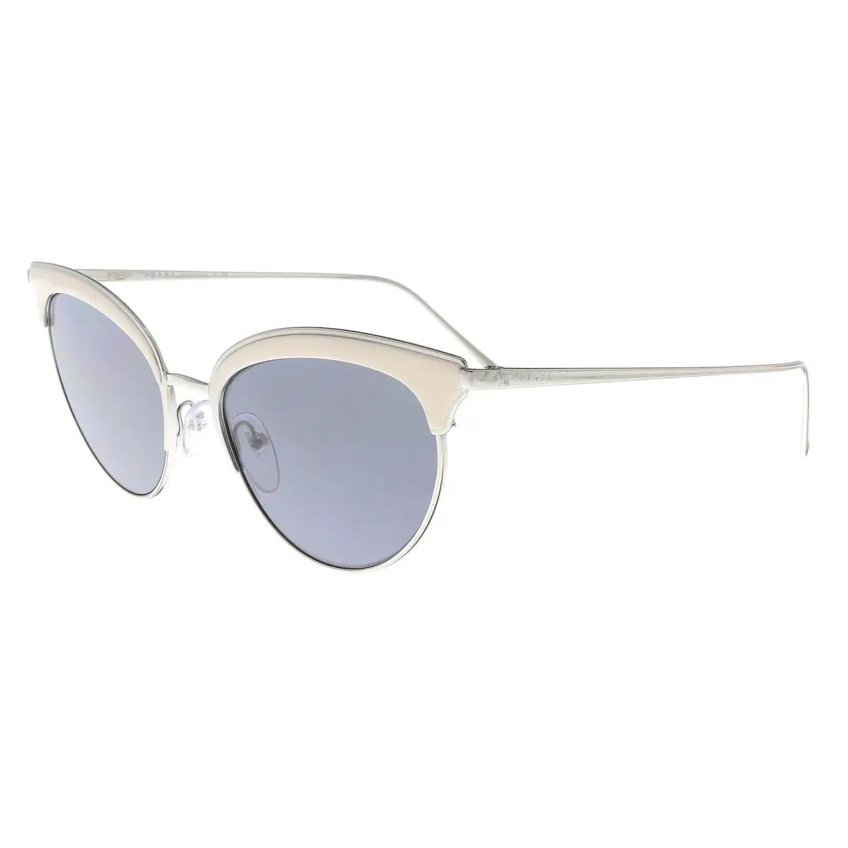 PR60VS 406420 Silver/ivory Pilot Sunglasses by Prada