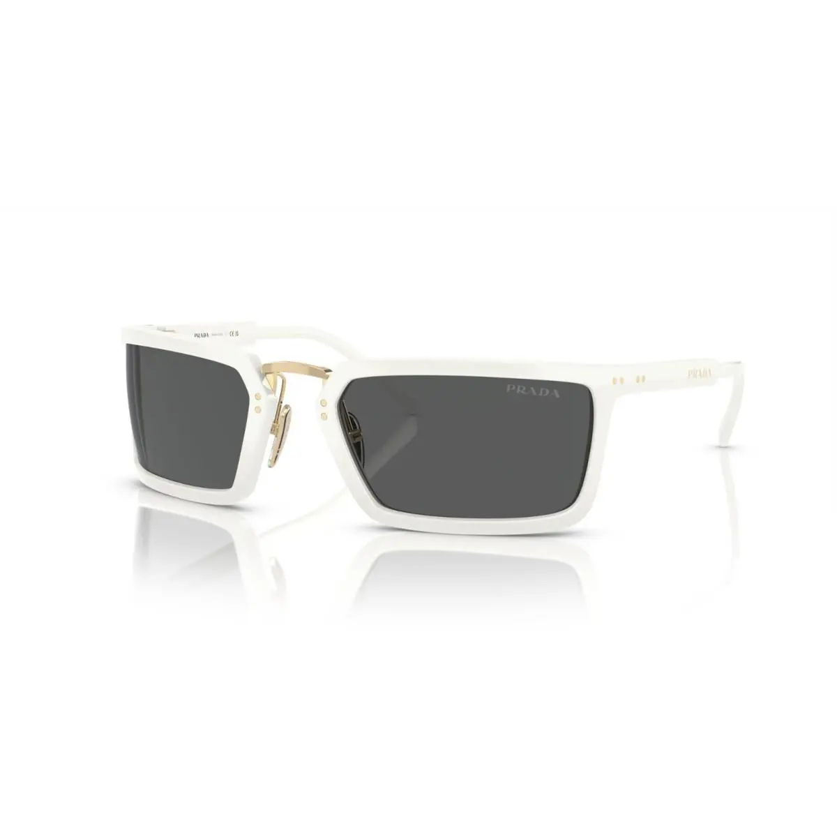 Prada PR A11S White/dark Grey 461-5S0 Sunglasses
