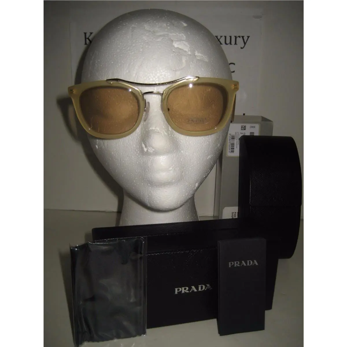 Prada Women SPR17Q Aviator Honey Yellow Designer Sunglasses Case 52/21/145