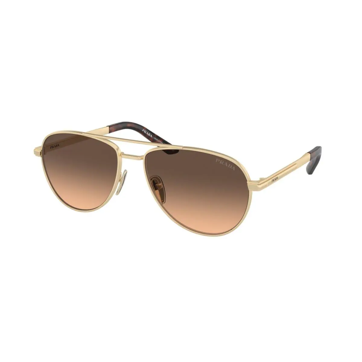 Prada PR A54S Matte Pale Gold/brown Gradient VAF50C Sunglasses