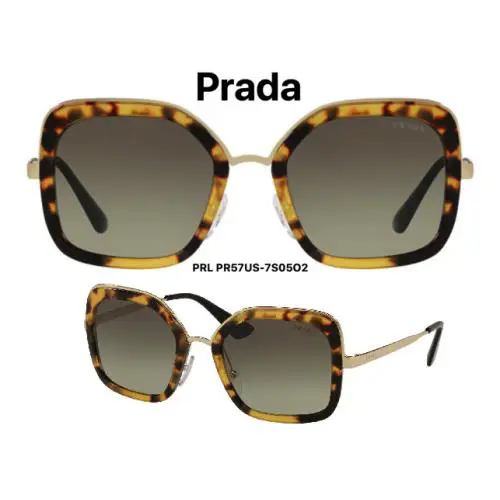 Prada PR57US 7S05O2 Sunglasses Medium Havana