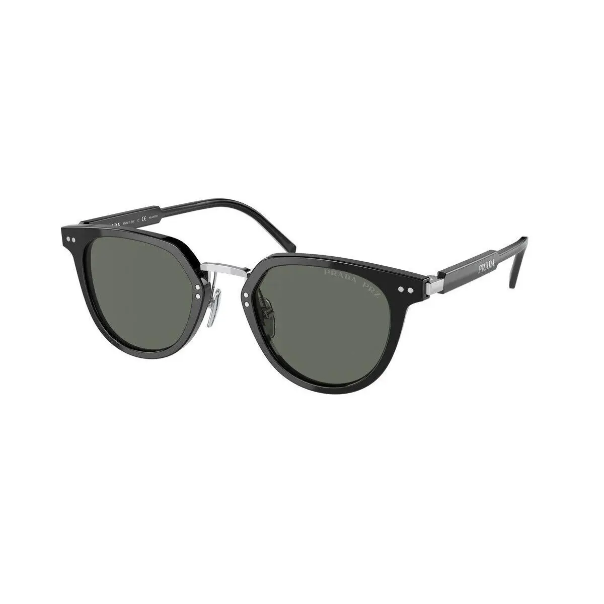 Prada PR 17YS Black/green Polarized 1AB03R Sunglasses