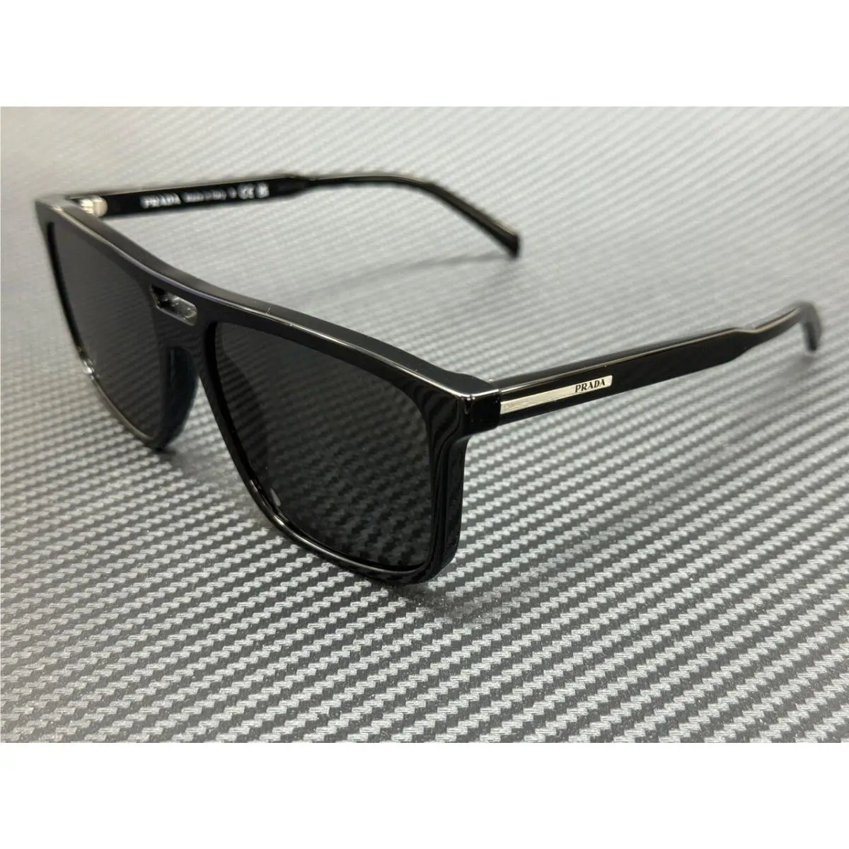 Prada PR A22S 16K08Z Black Dark Grey Men`s 58 mm Sunglasses