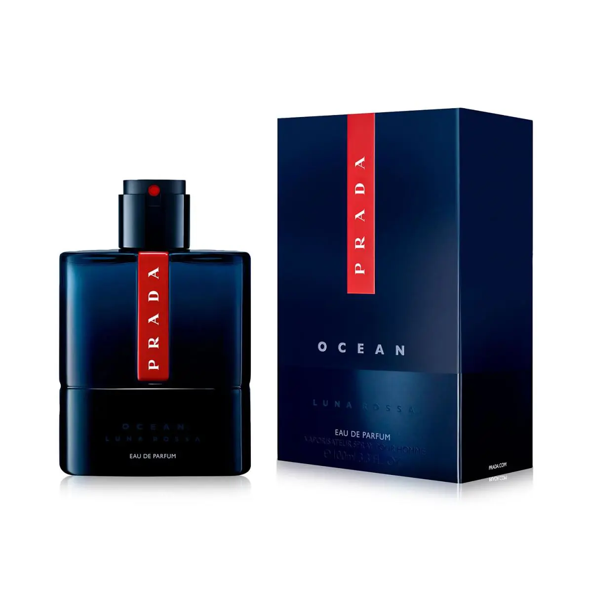 Luna Rossa Ocean by Prada 3.3oz Eau De Parfum For Men Box