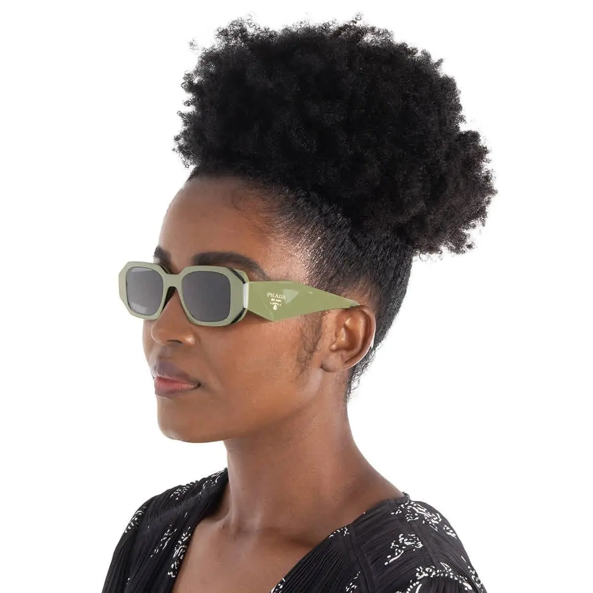 Dark Grey Geometric Ladies Sunglasses PR 17WS 13N5S0 49 PR 17WS 13N5S0 49 by Prada