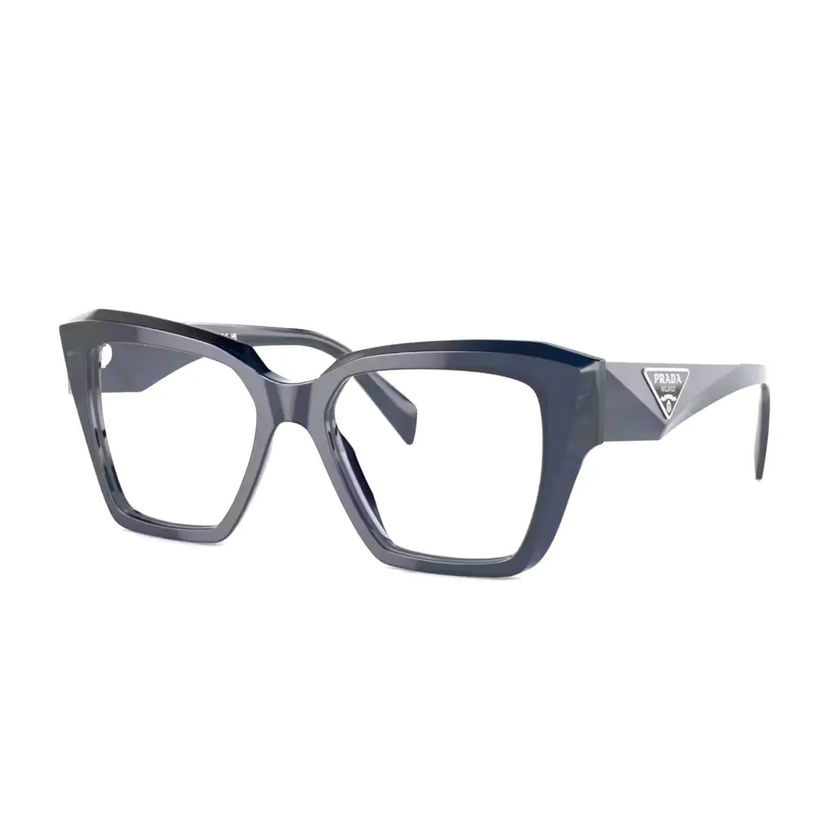 Prada Eyeglasses Vpr 09Z 08Q-1O1 49-17 140 Transparent Blue Cat Eye Frames