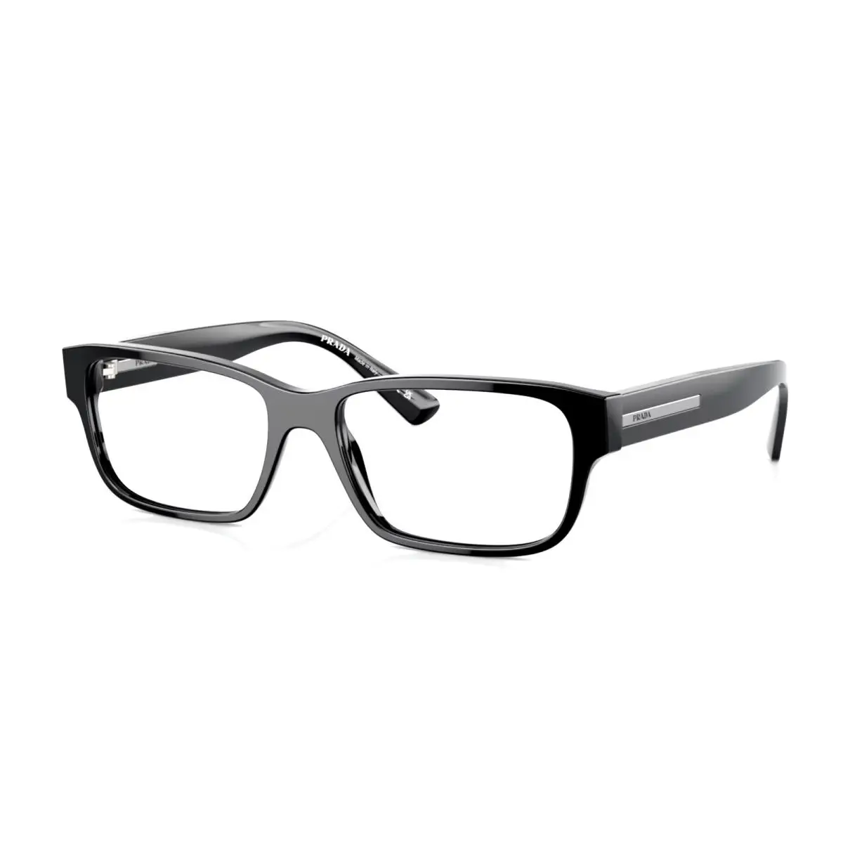Prada Eyeglasses Vpr 18Z 1AB-1O1 56-17 140 Black Silver Large Wide Frames - Frame: Black