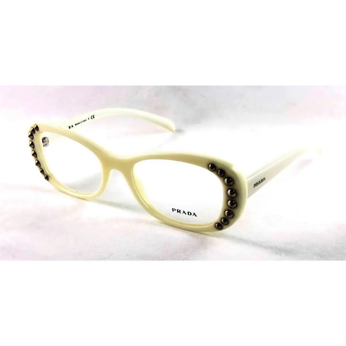 Prada Eyewear Frame Vpr 21R VPR21R 7S3-1O1 White Cream Eyeglasses 53-19--140