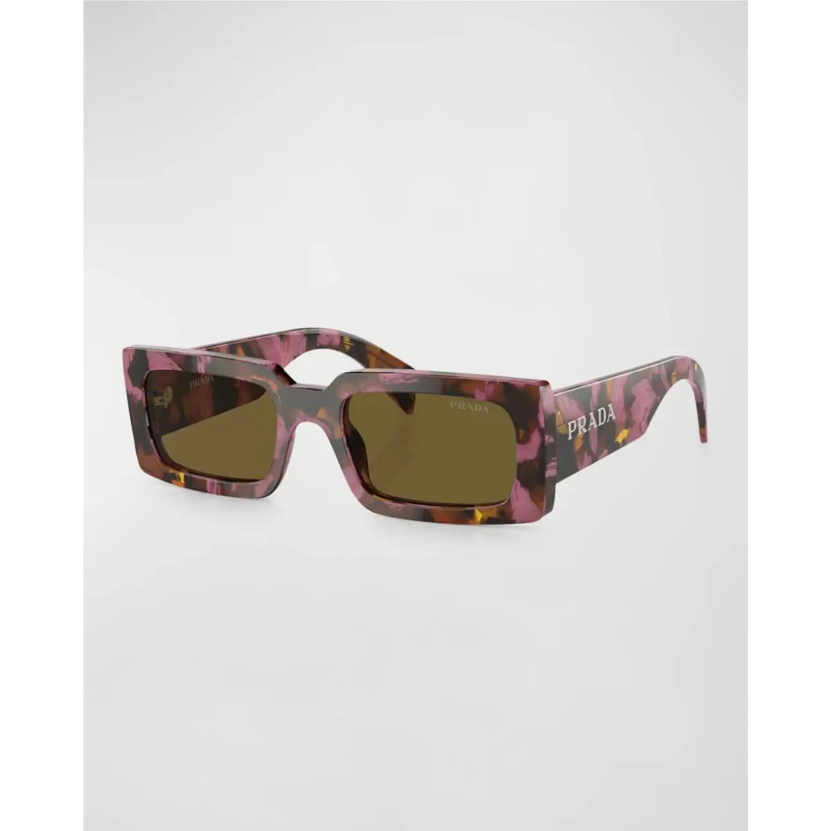 Prada Logo Acetate Rectangle Sunglasses