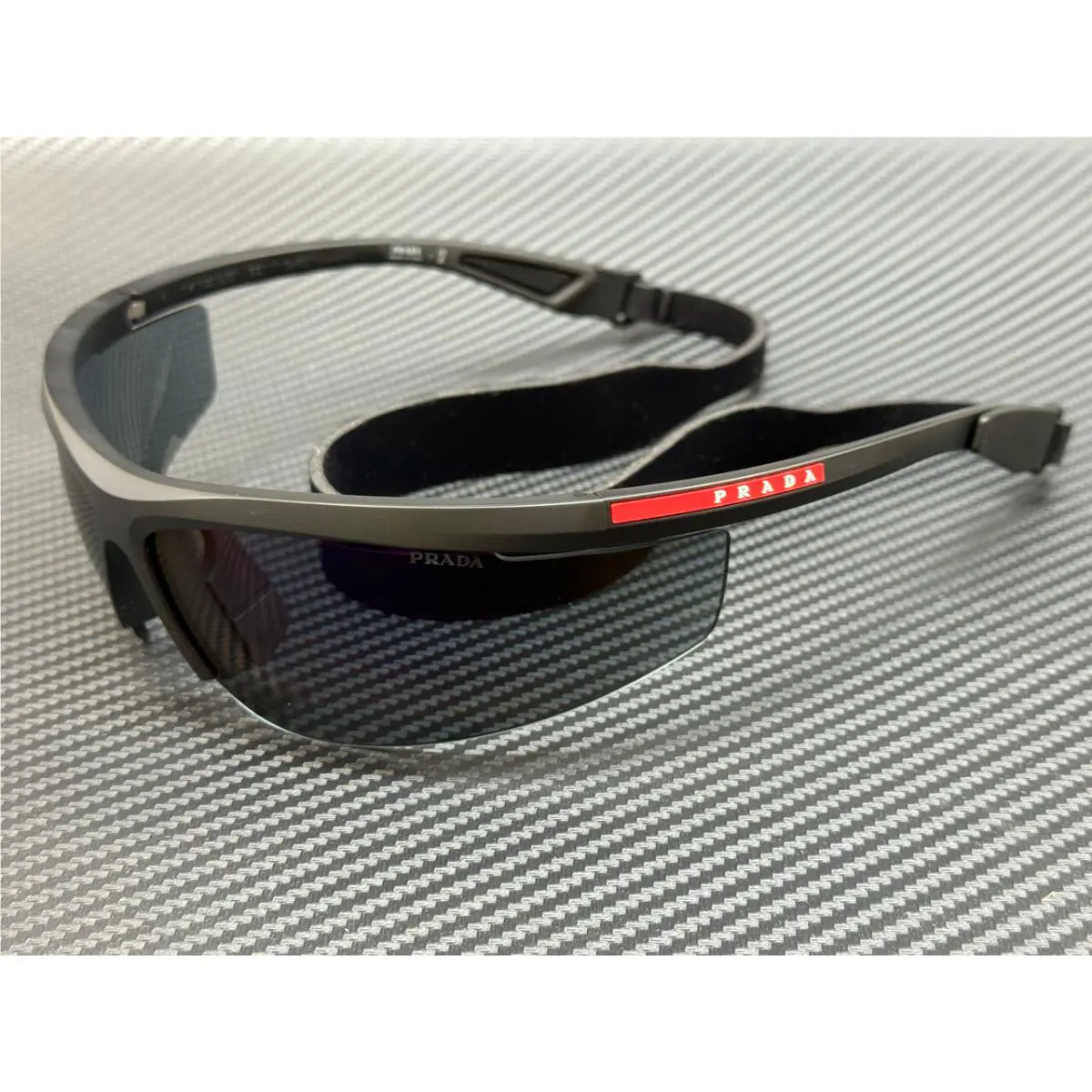 Prada Linea Rossa PS A02S 1BO10J Matte Black Blue Mirror Violet Men`s 96 mm Sung