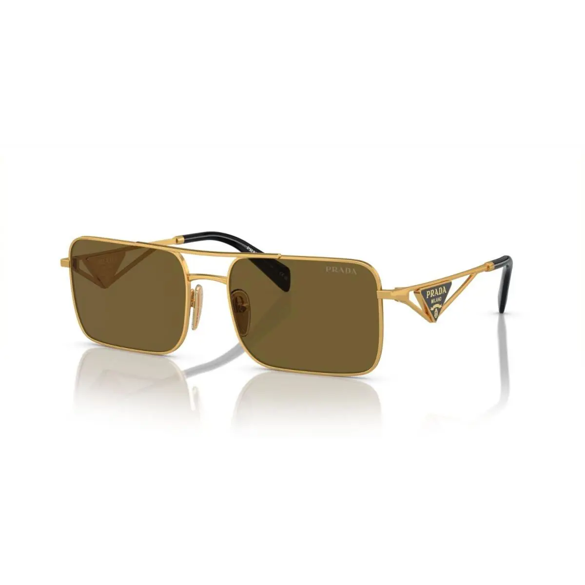 Prada PR A52S Matte Gold/dark Brown 15N-01T Sunglasses