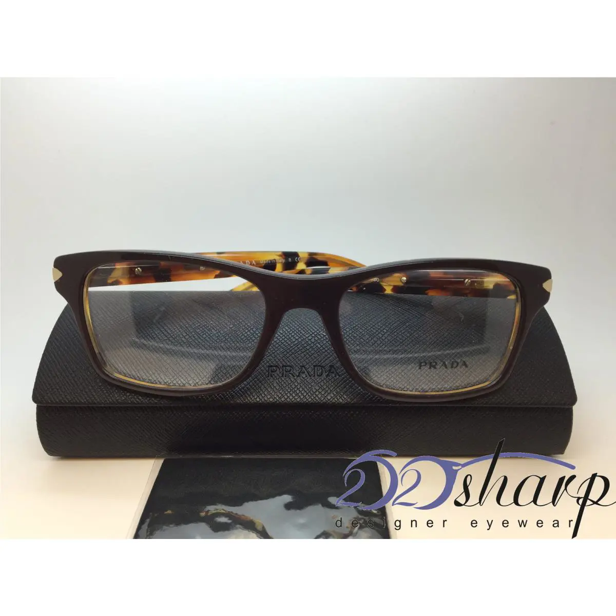 Prada Eyeglasses-vpr 16S UBS-1O1 Brown Tortoise