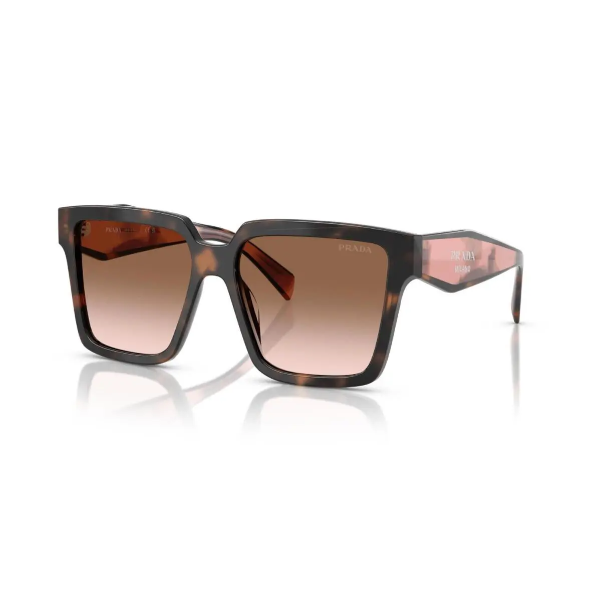 Prada PR 24ZS Mauve Tortoise/brown Gradient 23A0A6 Sunglasses
