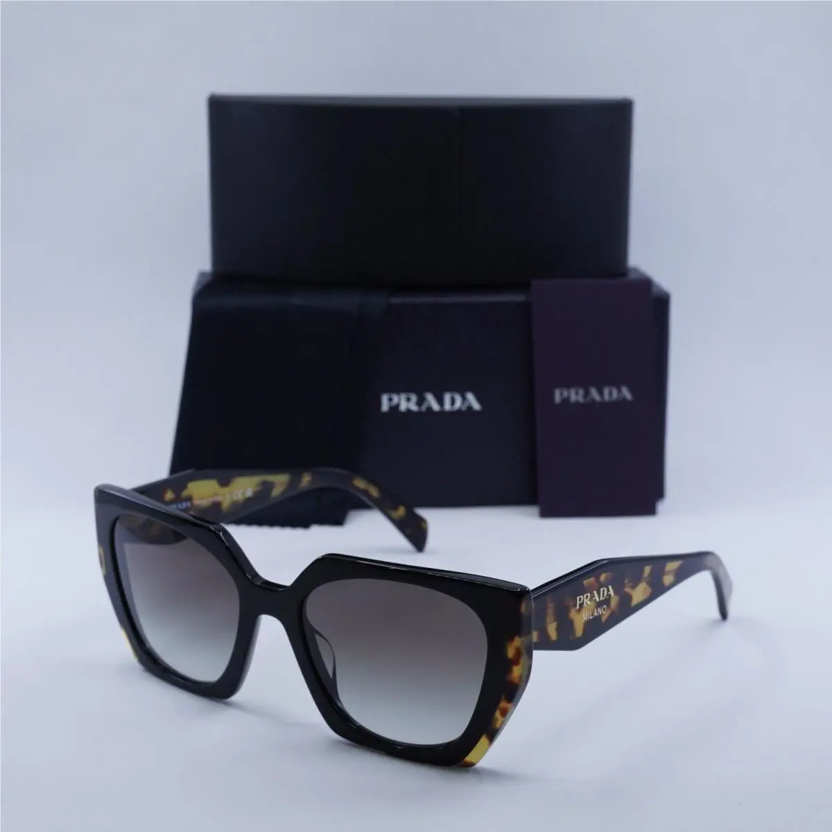 Prada PR15WSF 3890A7 Black/medium Havana/grey Gradient 55-19-140 Sunglasses