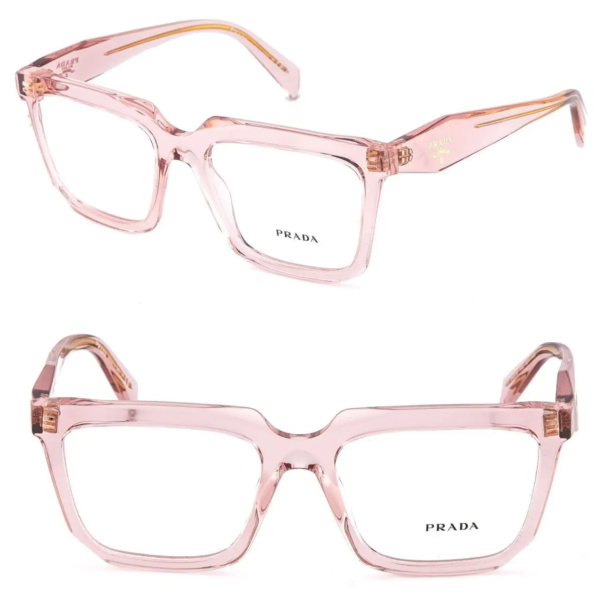 Prada Symbole PRA19V Crystal Green Triangle Logo Eyeglass Optical A19 54mm