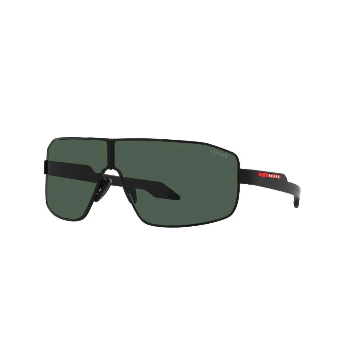 Prada Linea Rossa PS 54YS Matte Black/dark Green 1BO-06U Sunglasses - Frame: Matte Black, Lens: Dark Green