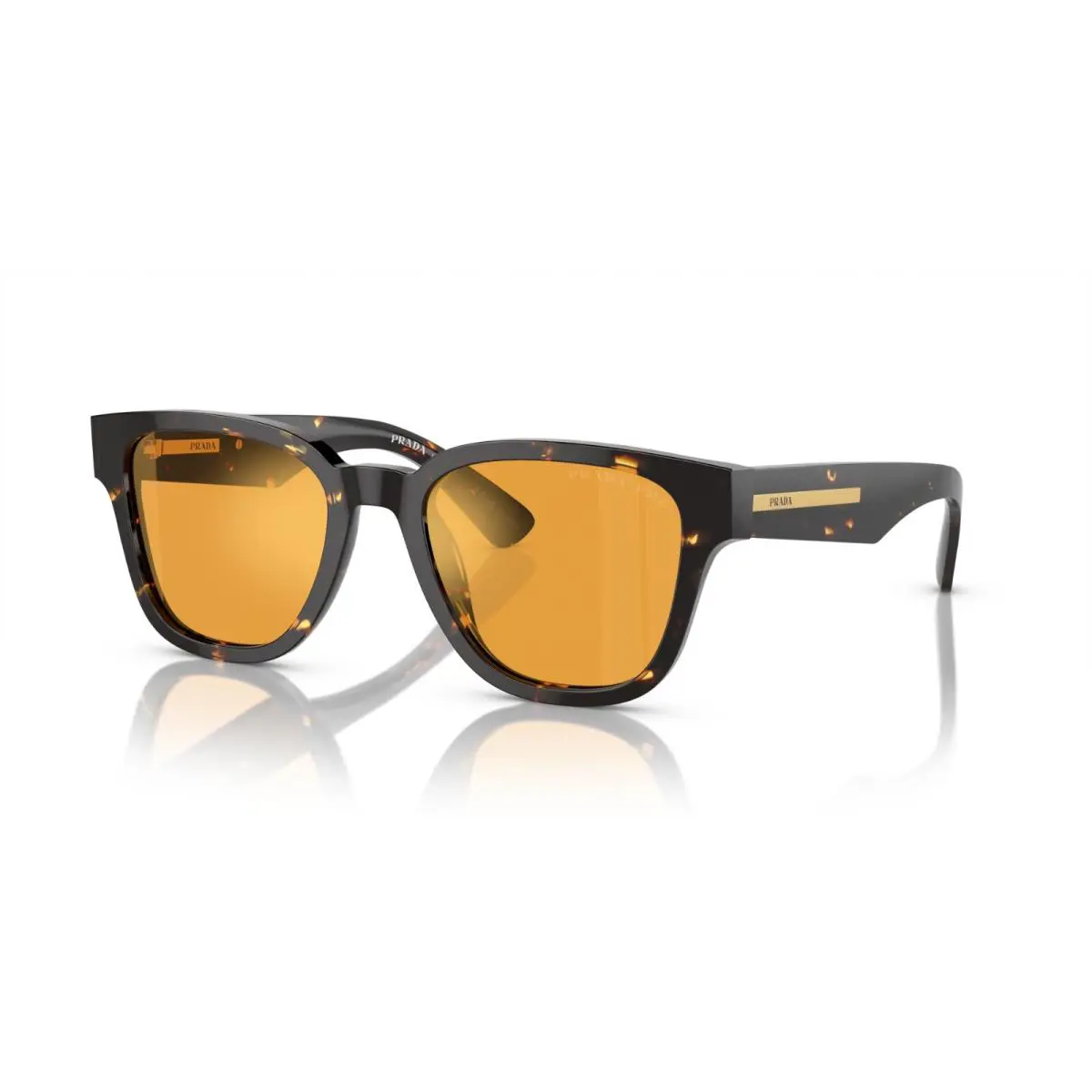 Prada PR A04S Yellow Havana/yellow Polarized 16O20C Sunglasses