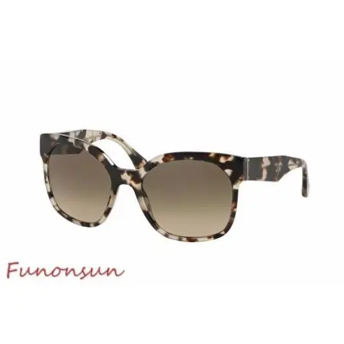 Prada Voice Women`s Sunglasses PR10RS UAO3D0 Opal Brown/brown Gradient Grey Lens