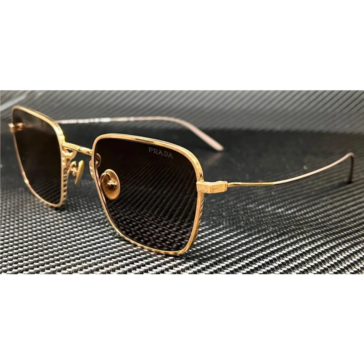 Prada PR 54WS 06Q06I Pale Gold Light Brown Women`s 52 mm Sunglasses