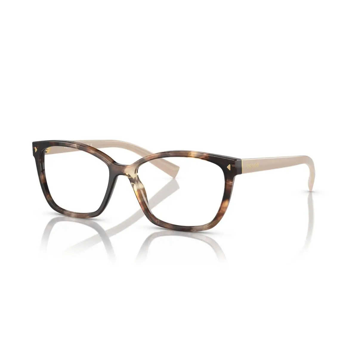 15ZV Eyeglasses 07R1O1 Brown by Prada
