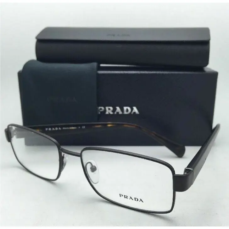 Prada Eyeglasses Vpr 53R LAH-1O1 54-17 Matte Brown Frames w/ Spring Hinges