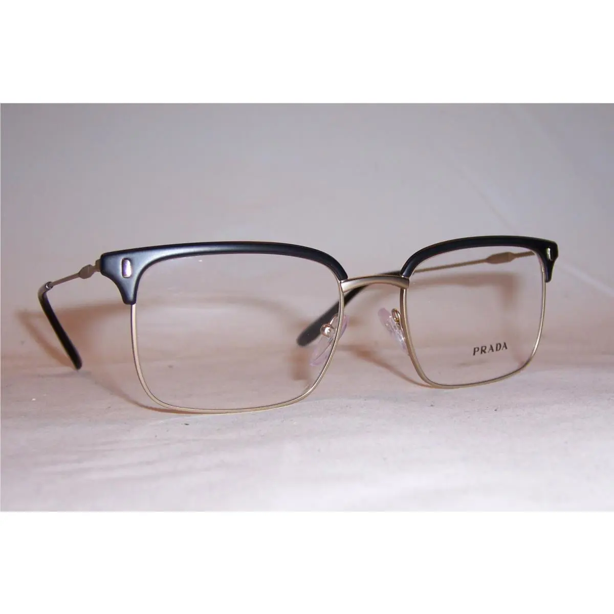 Prada Eyeglasses PR 55VV 2801O1 Gold Black 55mm RX 55V Conceptual