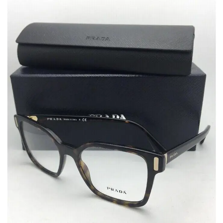 Prada Eyeglasses Vpr 05T 2AU-1O1 52-18 135 Tortoise Havana Frames