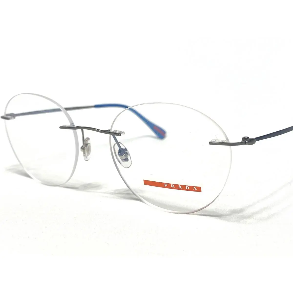 Prada Linea Rossa VPS52I 7CQ-1O1 Silver Rimless Eyeglasses Frames 52/19 140