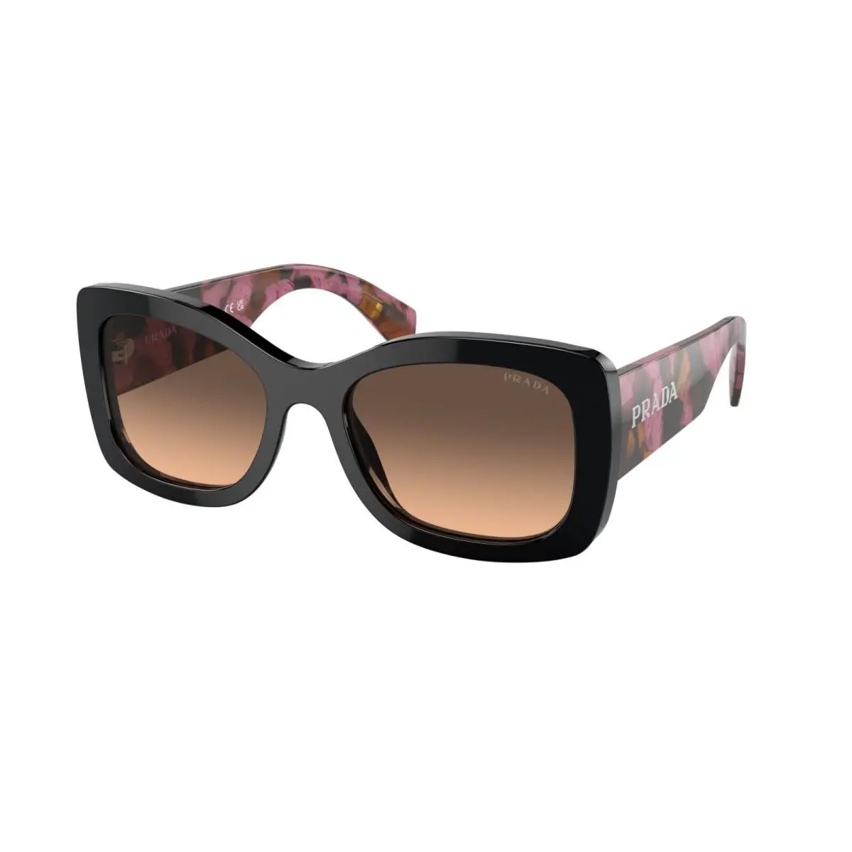 Prada PR A08S Mahogany/brown Grey Gradient 12O-50C Sunglasses