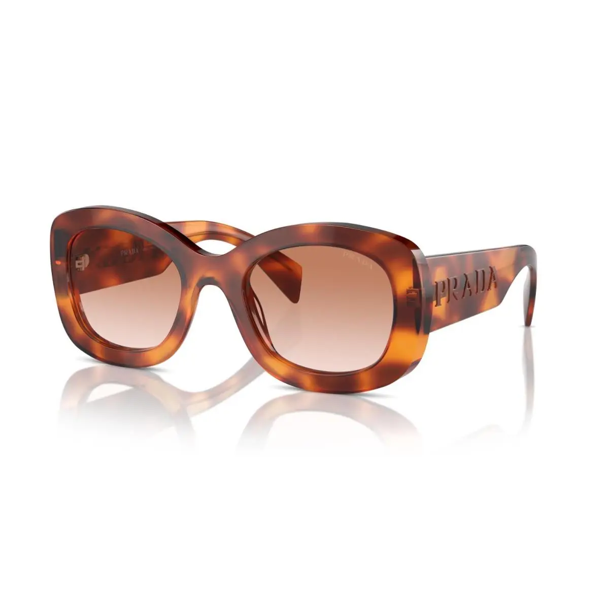 Prada PR A13S Cognac Tortoise/brown Shaded 18R70E Sunglasses