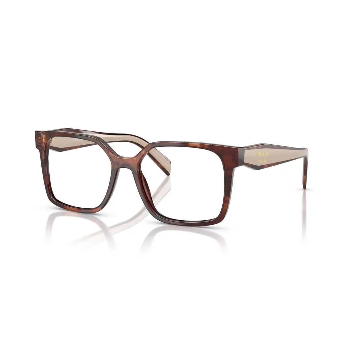 B03V Eyeglasses 07R1O1 Brown by Prada