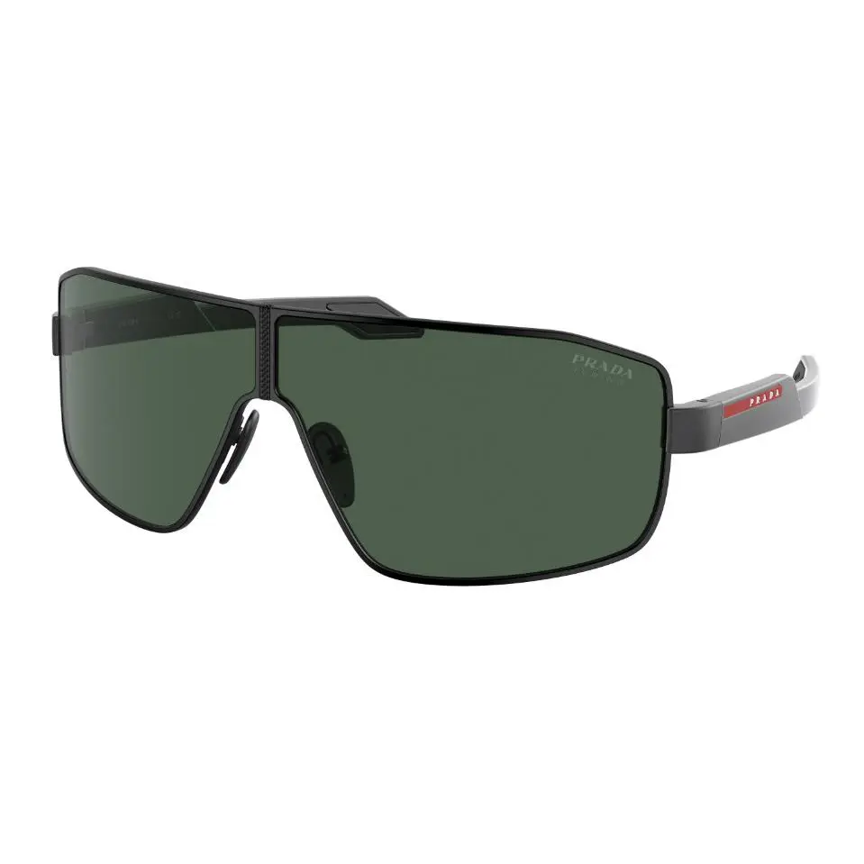 Prada Linea Rossa PS 54YS 1BO06U Black Green Men`s 74 mm Sunglasses