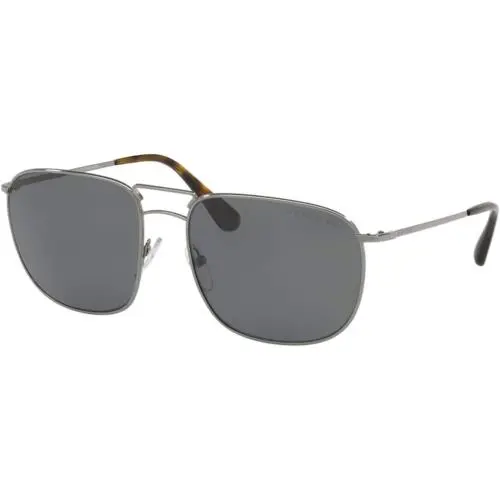 Prada Mens Sunglasses PR52TS 5AV5Z1 Gunmetal/grey Polarized Rectangular 57mm - Frame: GUNMETAL, Lens: Gray