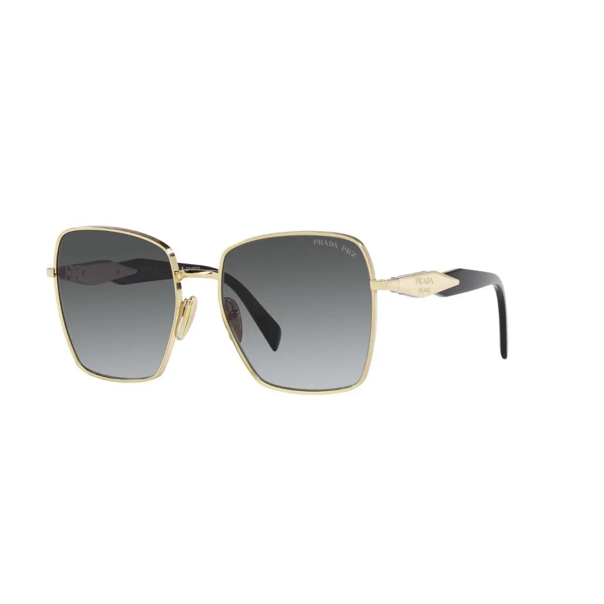 Prada PR 64ZS Pale Gold/dark Grey Shaded Polarized ZVN5/W1 Sunglasses