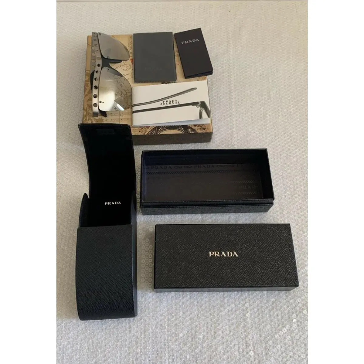 Prada Sunglasses Spr 53R Twd - 1A0 Steel For Men`s Lenses in Silver