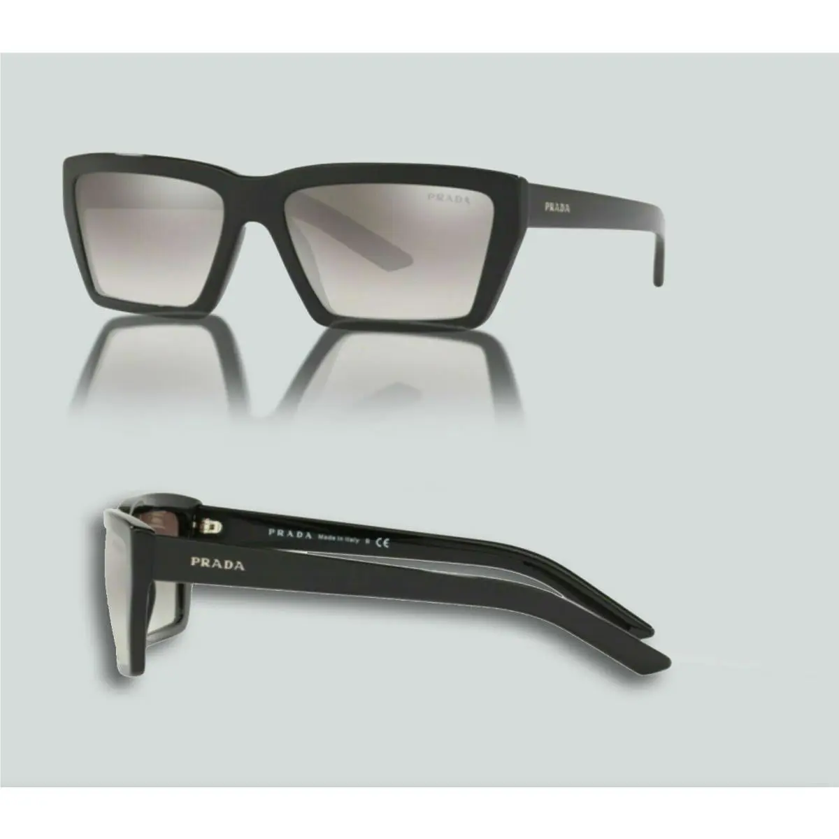 Prada 0PR 04 V-f Conceptual 1AB5O0 Black Sunglasses