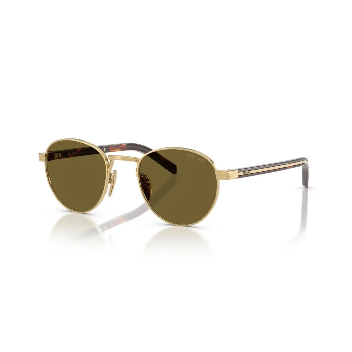 PR B52S Gold/dark Brown 5AK09Z Sunglasses by Prada