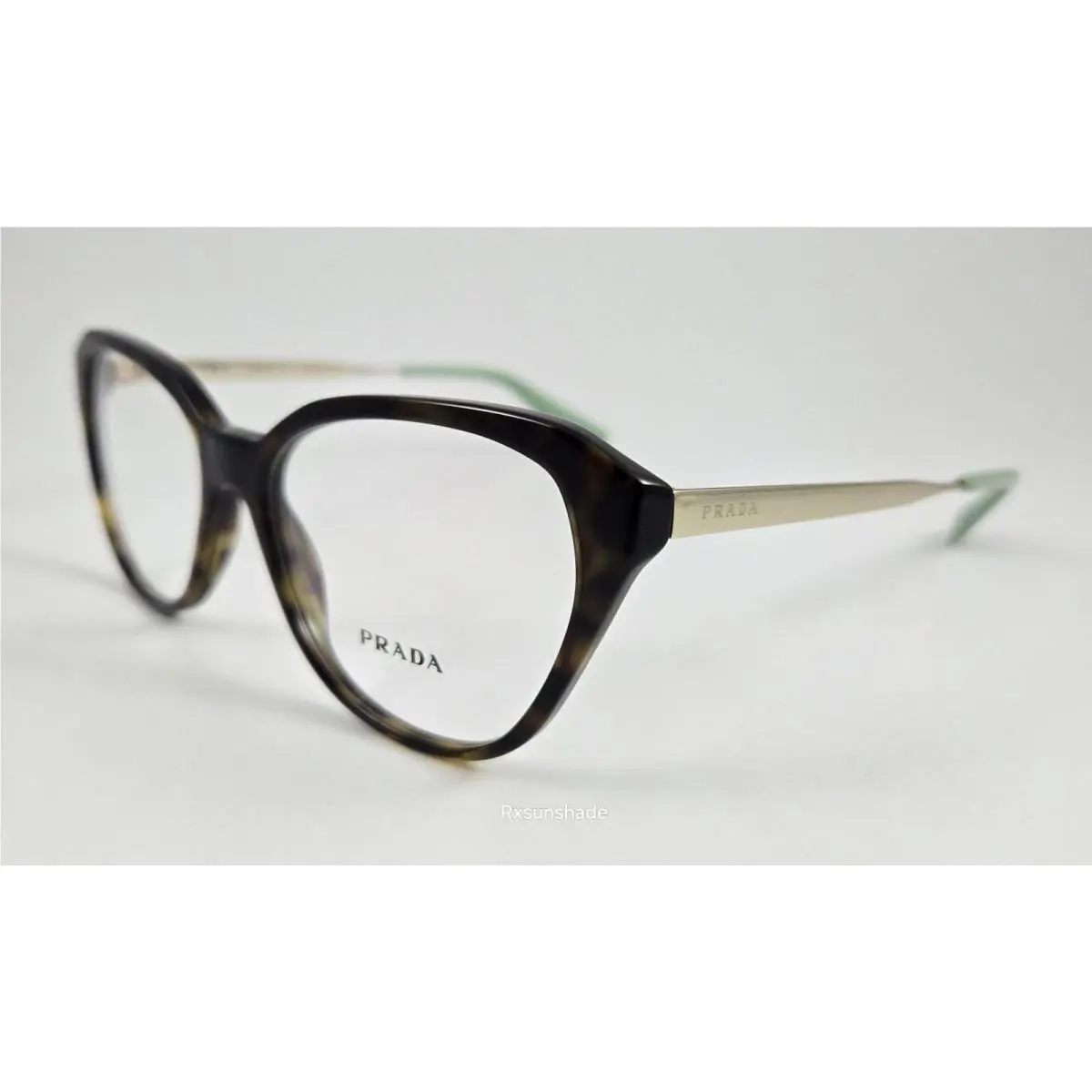 Prada Eyeglasses Vpr 28S Color 2AU-1O1 Havana Gold Size 52 Cat Eye