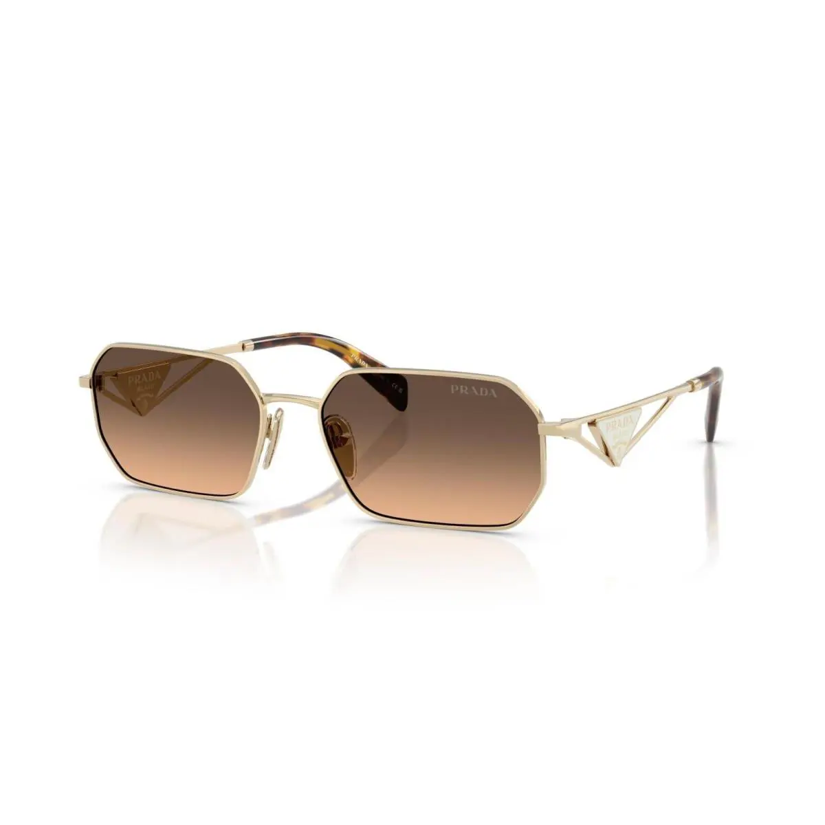 Prada PR A51S Pale Gold/brown Gradient ZVN50C Sunglasses