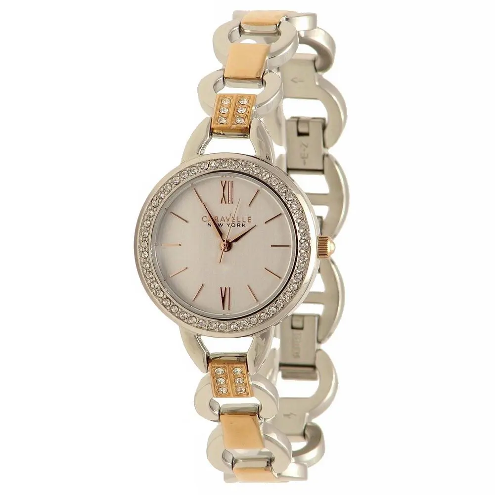 New York Women`s 45L157 Two Tone Stainless Steel Analog Watch by Caravelle