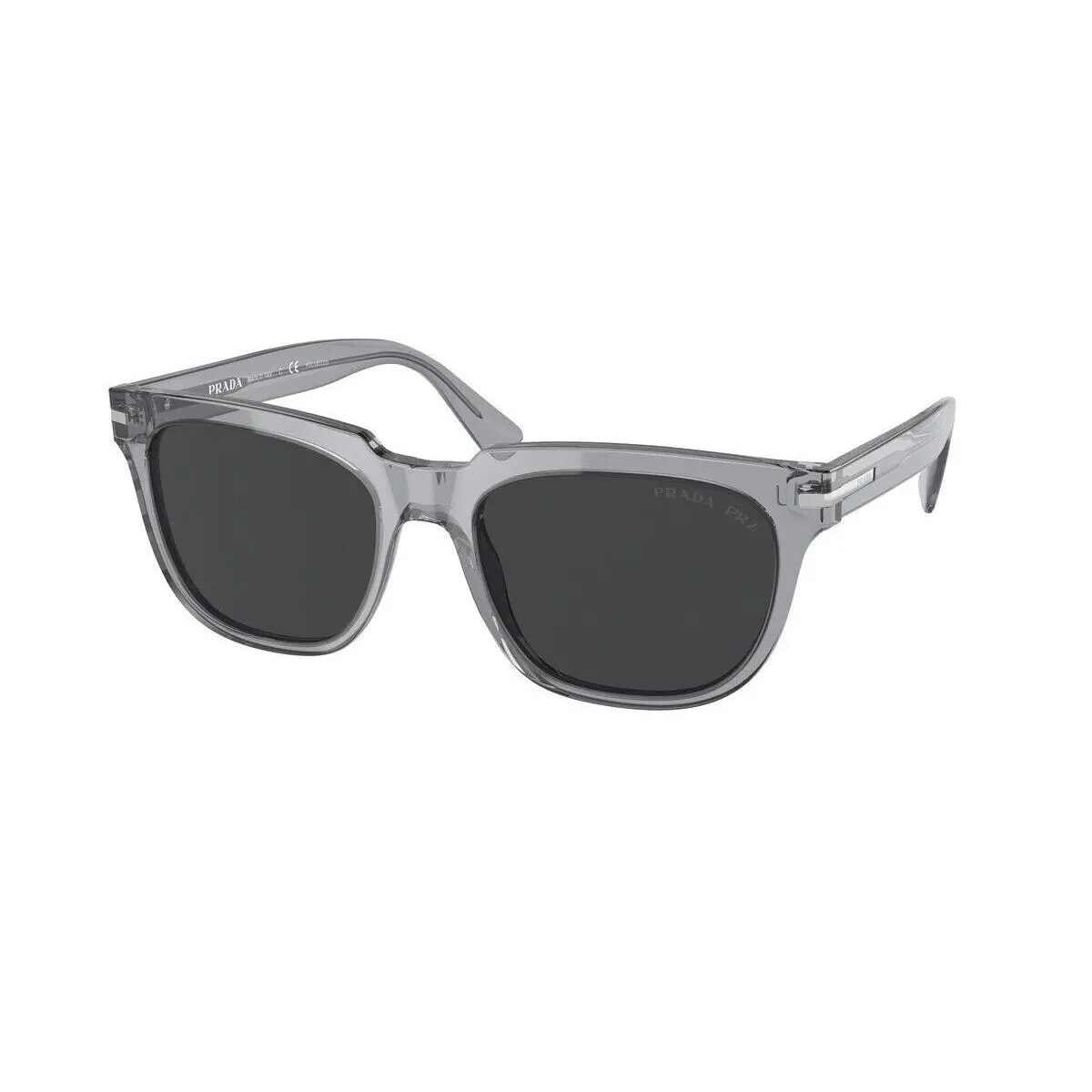 Prada PR 04YS Trasparent Grey/dark Grey Polarized 08U-08G Sunglasses