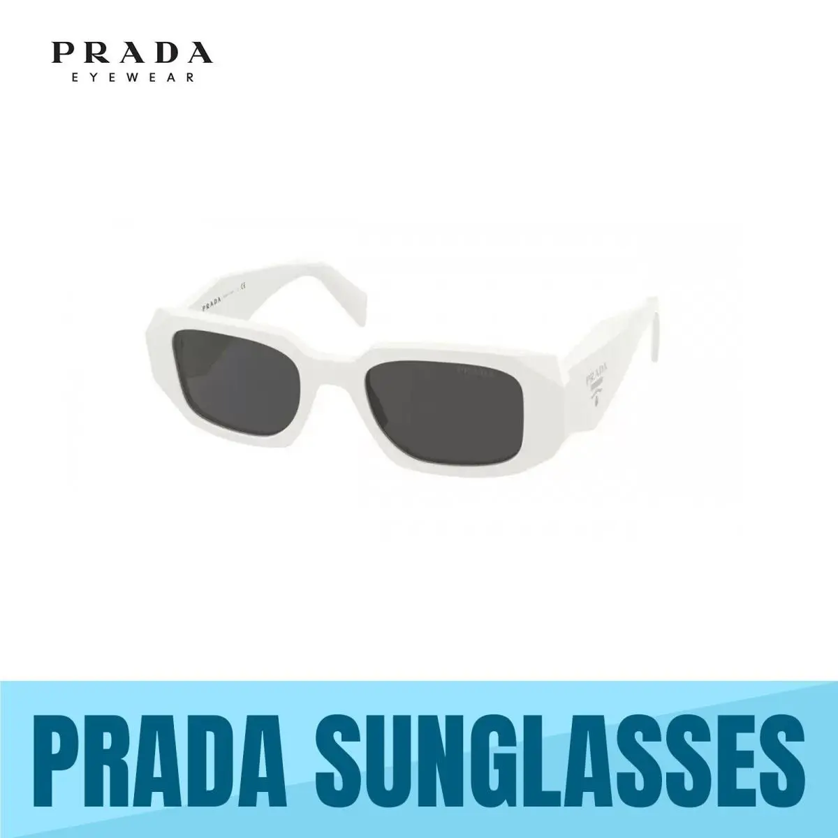 Prada PR 17WS 1425S0 Talc-dark Grey Lens Women`s Sunglasses 49MM
