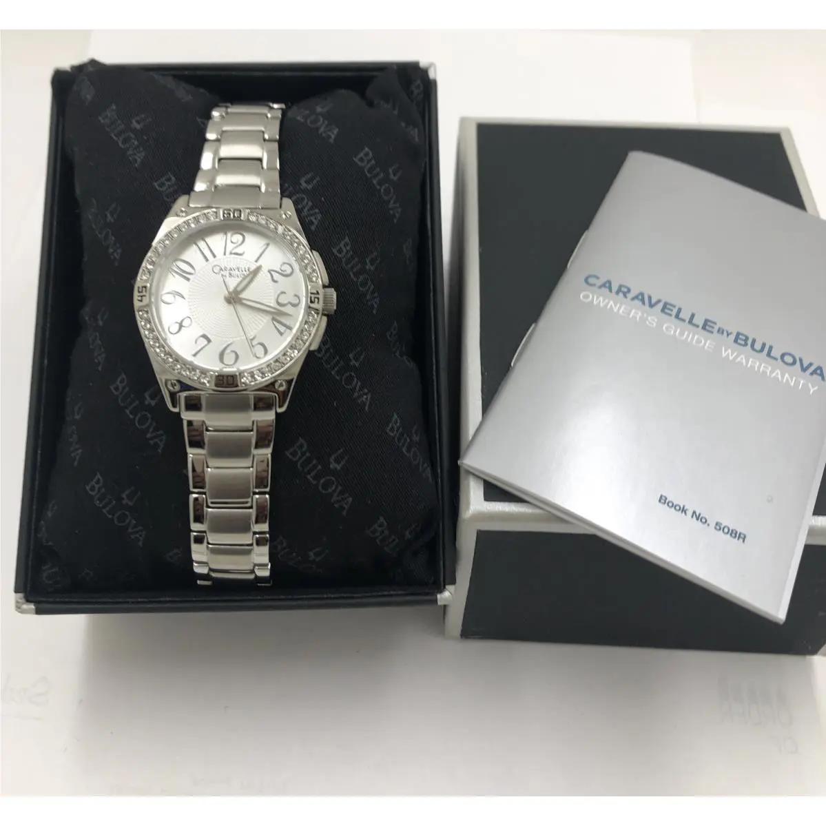 Caravelle by Bulova Women`s Watch Round Analog Clear Crystals Stones 43L113