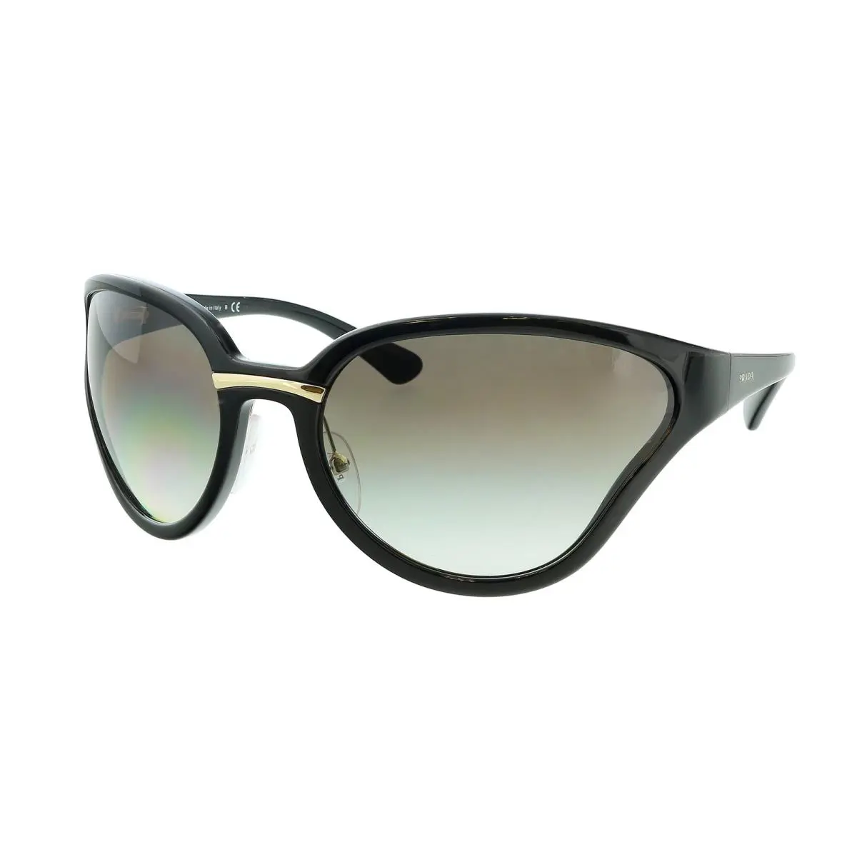 0PR 22VS 1AB0A7 Black Cateye Sunglasses by Prada