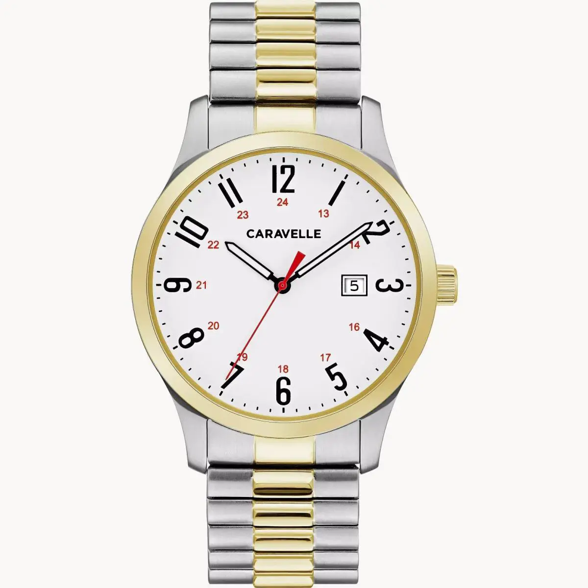 Caravelle by Bulova Men`s Expansion Easy Reader Two Tone Watch 45B147