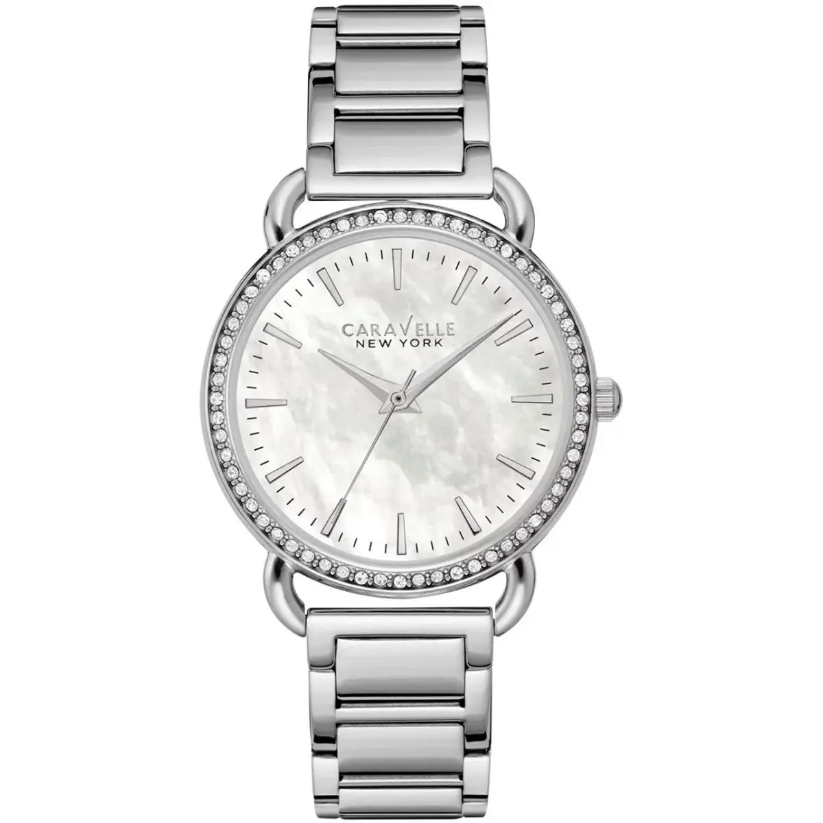 York Bulova Mother Of Pearl 43L184 Women`s Stainless Steel Watch by Caravelle