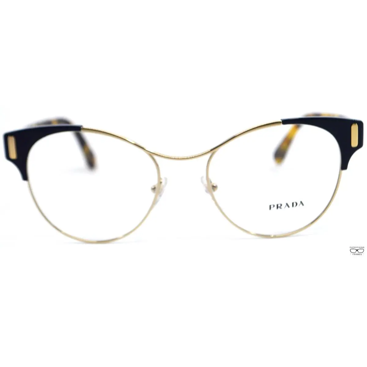 Prada PR61T VAY-1O1 Navy and Gold Eyeglasses 52