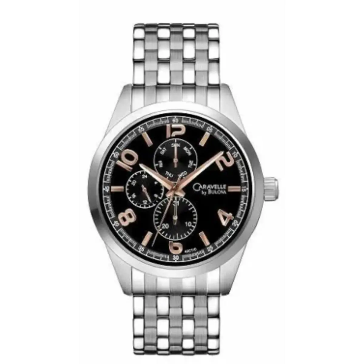 BY Bulova Mens Wristwatch 43C110 Quartz Analog W/box by Caravelle